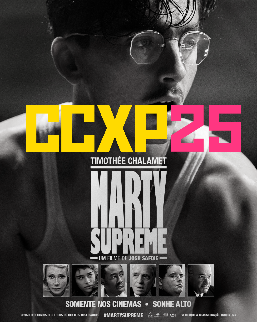 CCXP25: Timothée Chalamet desembarca no Brasil para painel épico de “Marty Supreme”; saiba todos os detalhes!