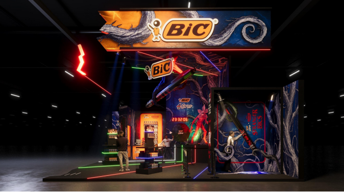 CCXP25: BIC Constrói Portal para o Mundo Invertido de Stranger Things e Lança Coleção Explosiva