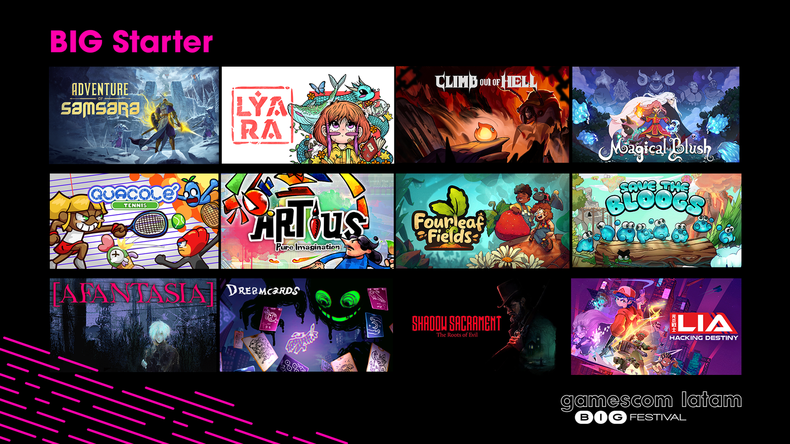 gamescom latam 2026 anuncia jogos indie selecionados para BIG Starter e BIG Highlight e lança loja online exclusiva para visitantes