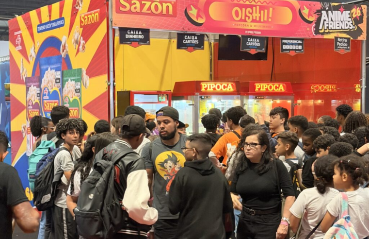 SAZÓN leva pipoca temperada e experiências interativas ao Anime Friends 2026
