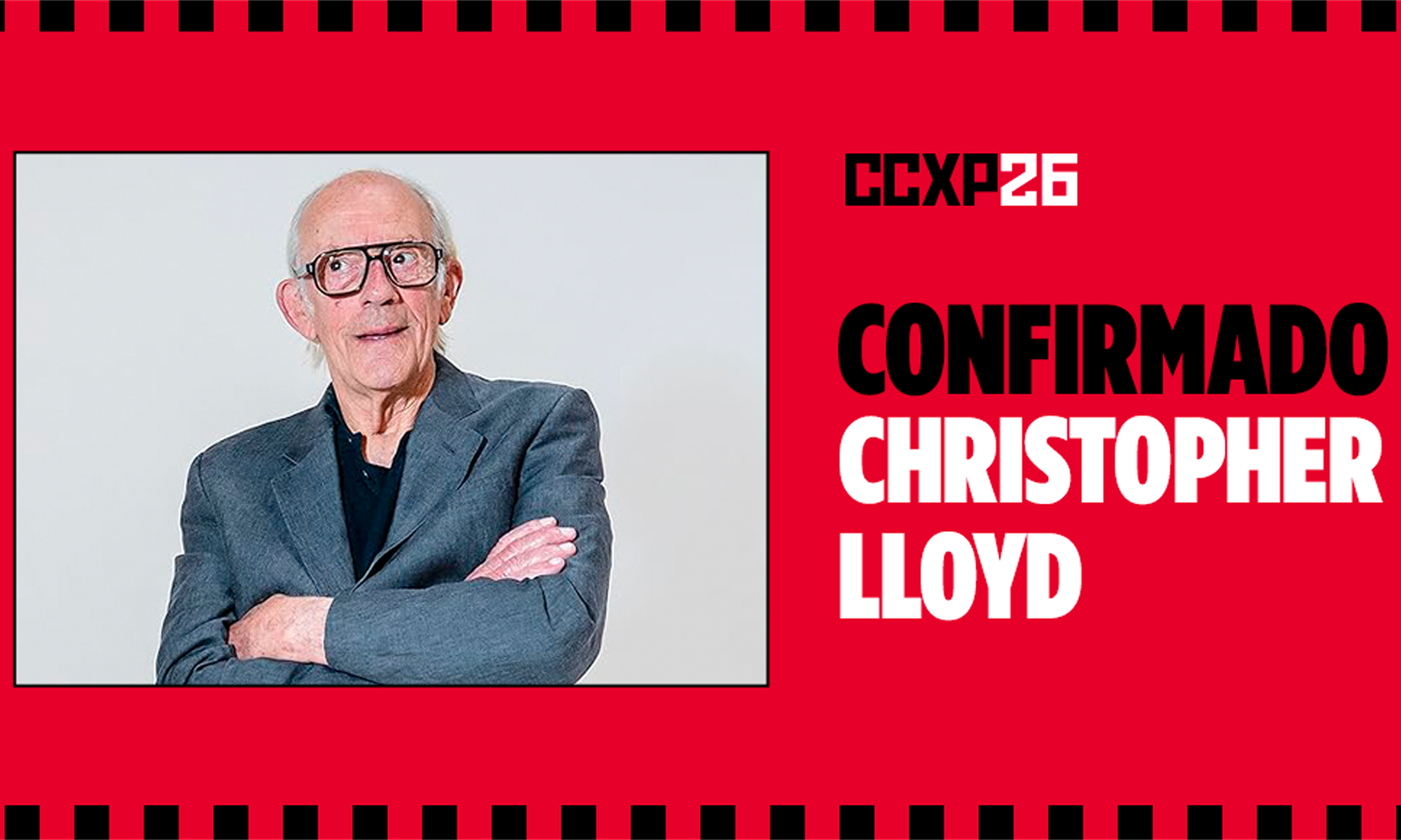 CCXP26 confirma Christopher Lloyd, o eterno Doc Brown de De Volta para o Futuro, em sua primeira visita ao Brasil